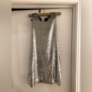 Sequin dress in silver